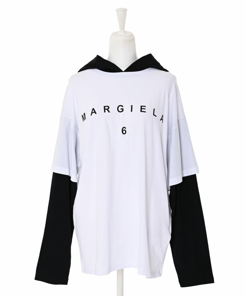 【国内即発】MM6 レイヤードフードロングTシャツ レイヤードフードロングTシャツ | Narcissus WEB STORE