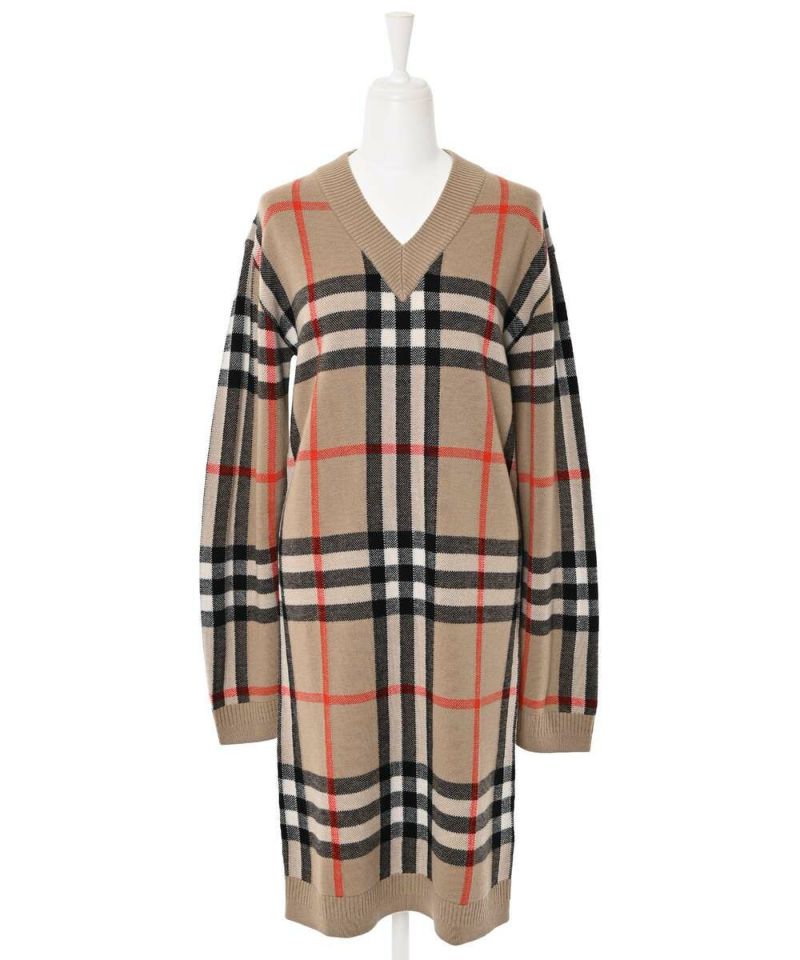 BURBERRY バーバリー キッズ　ニットワンピース　ノバチェック　ウール BURBERRY バーバリー キッズ ニットワンピース ノバチェック ウール