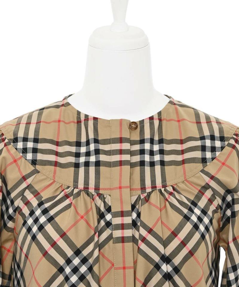 BURBERRY チェック襟ロンパース 9M