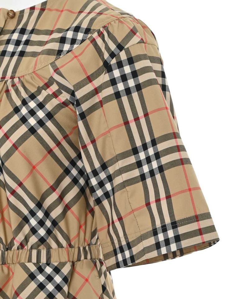 BURBERRY チェック襟ロンパース 9M