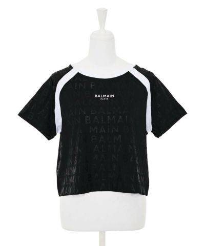 【国内即発】BALMAIN ロゴラインTシャツ Tシャツ カットソー 半袖 ロゴ XL 黒 ブラック（2024/09/28買取