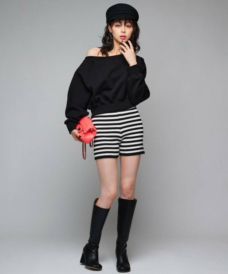 d.i.a ボーダーショートパンツ ボーダーニットショートパンツ DPB79026 – CRAMMY