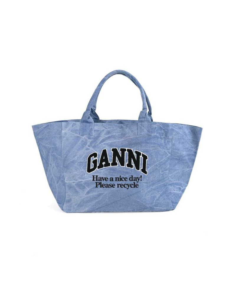 GANNI オーバーサイズキャンバストートバッグ GANNI オーバーサイズキャンバストートバッグ (Ganni/トート