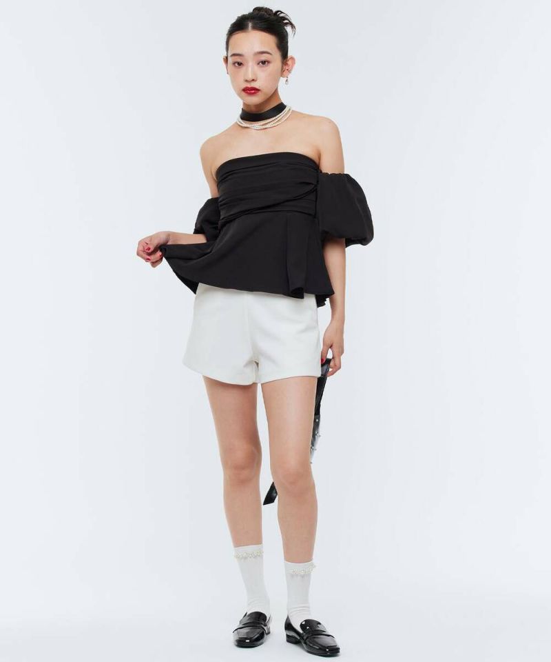 Narcissus ギンガムショートパンツ ギンガムチェックパンツ ショートパンツ ルームウェア[品番