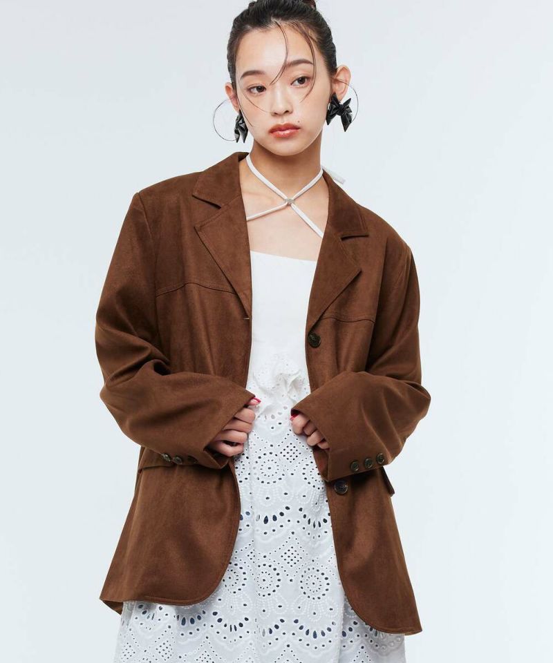 Narcissusスウェードテーラードジャケット | Narcissus WEB STORE