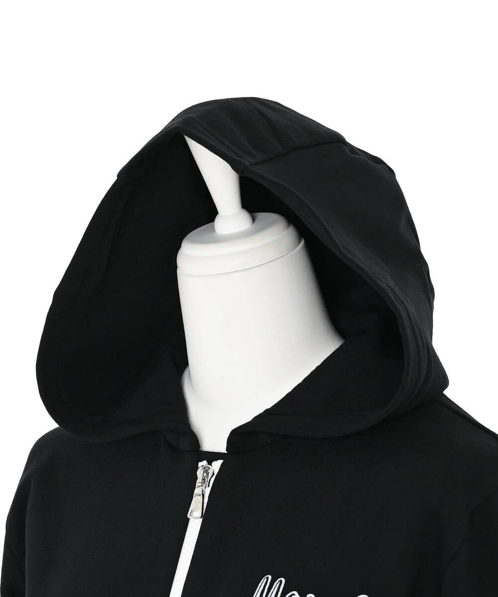 Moncler ブラック フード付きスウェットセットアップ匿名配達不可 モンクレール ロゴパーカー セットアップ