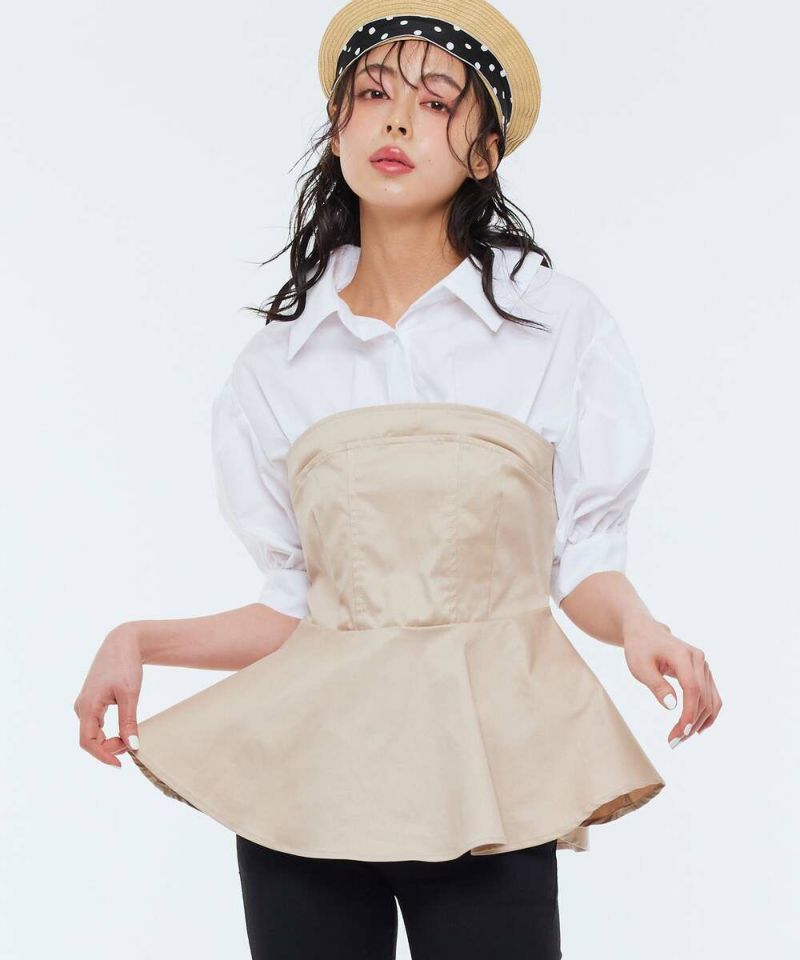 ン 大人気 新品 ノ | トレンチシャツペプラム Narcissus STORE WEB トップス