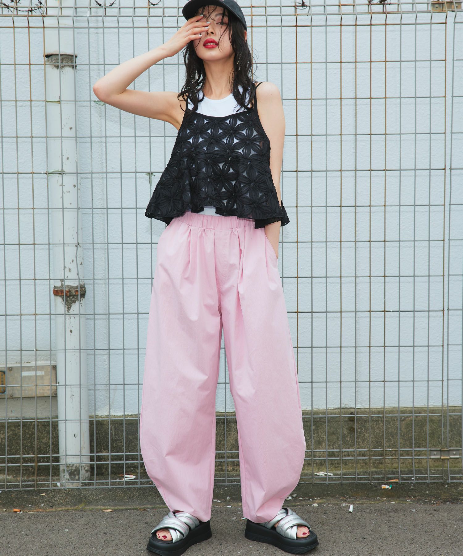 Valentino サーモンピンク パンツ 新品未使用 SALE‼️ Munsingwear 360°ストレッチギンガムチェックLポケットパンツ