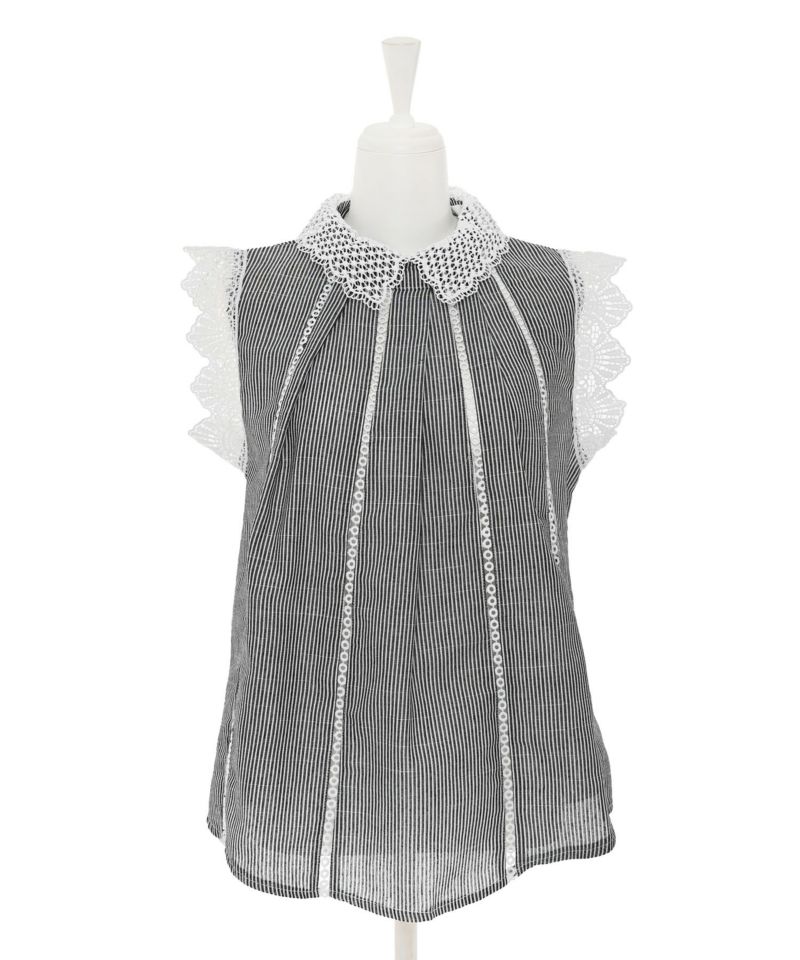 ストライプレースブラウス | Narcissus WEB STORE