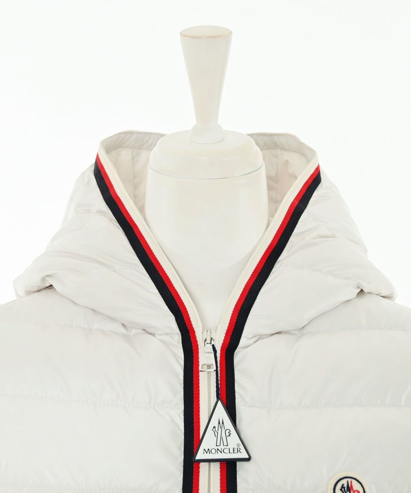 MONCLER ホワイトダウンベスト フード付き ホワイト New Amauryダウンベスト : アウター 向けの Children