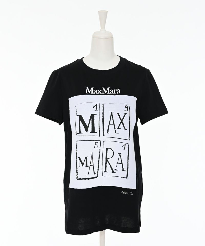 MAX MARA 花柄プリント Tシャツ アラ コットン プリント Tシャツ 5976045106