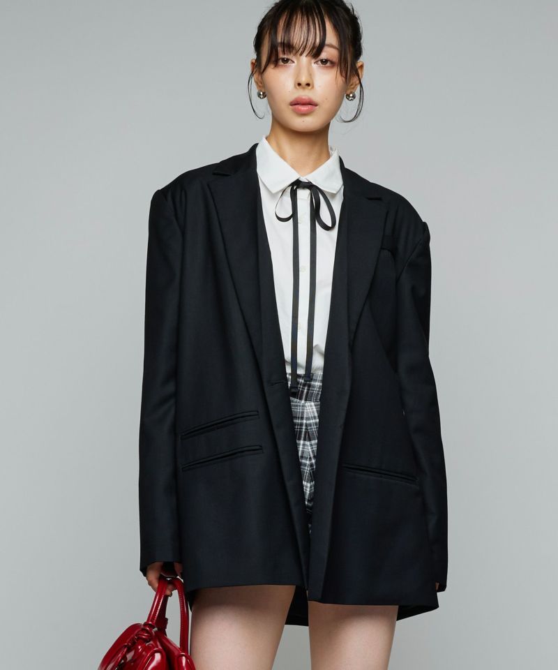 Narcissus MA-1フリルロングコート ブラック Narcissus（ナルシス）の