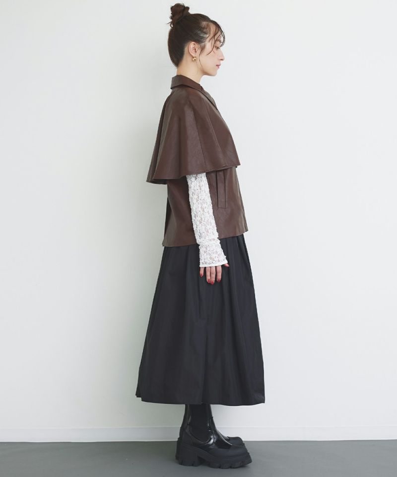 フェイクレザーケープベスト | Narcissus WEB STORE