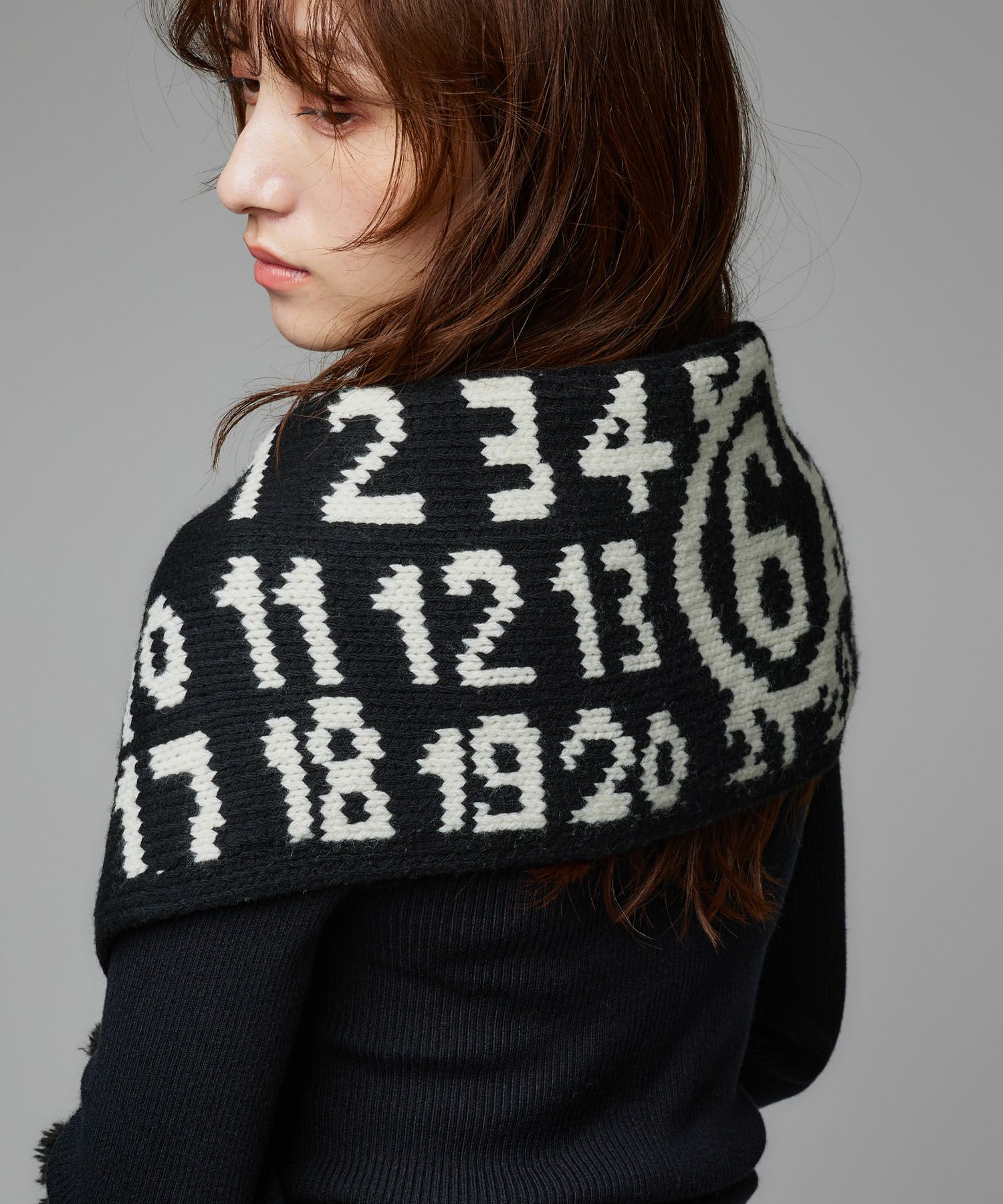 MM6 Maison Margiela KIDSナンバーニットマフラー | Narcissus WEB STORE
