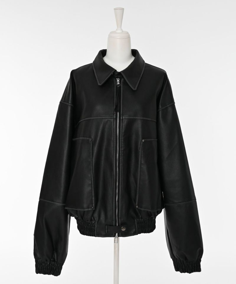Narcissusレザーブルゾンジャケット