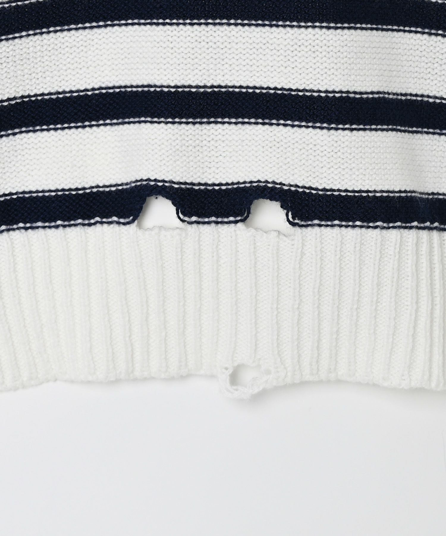 MM6 Maison Margiela KIDSボーダーダメージニット | Narcissus WEB STORE