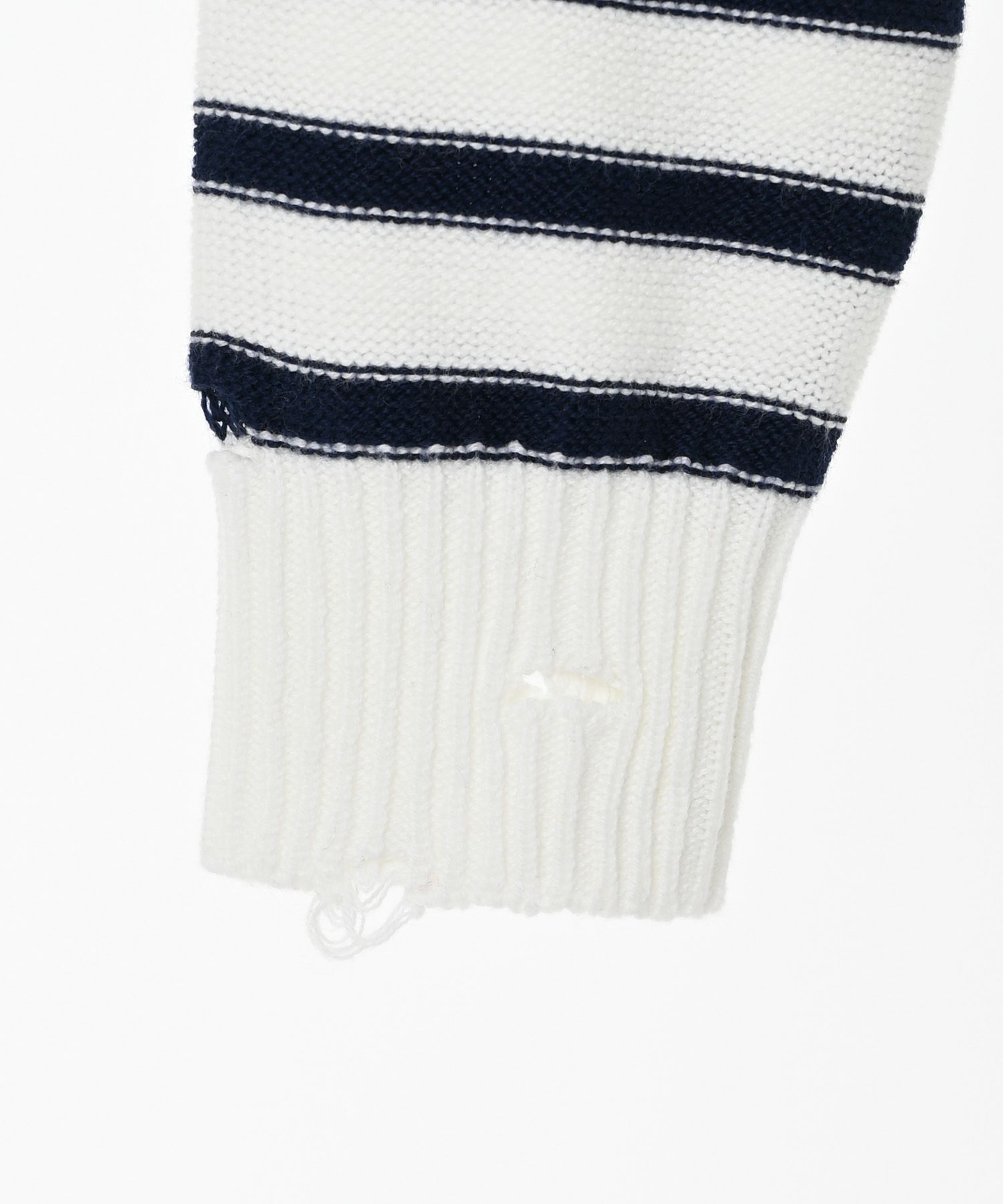 MM6 Maison Margiela KIDSボーダーダメージニット | Narcissus WEB STORE